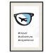 Poster New Experiences - airplane in a spectacle lens with black inscriptions 122364 additionalThumb 18