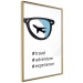 Poster New Experiences - airplane in a spectacle lens with black inscriptions 122364 additionalThumb 14