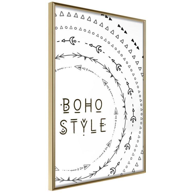 Poster Boho Style - black English text with various patterns 123364 additionalImage 12