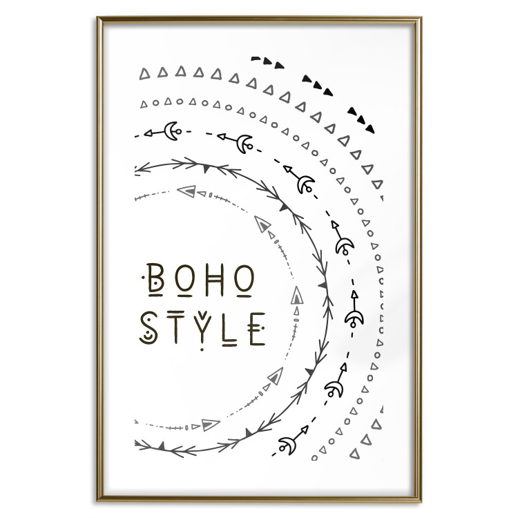 Poster Boho Style - black English text with various patterns 123364 additionalImage 20
