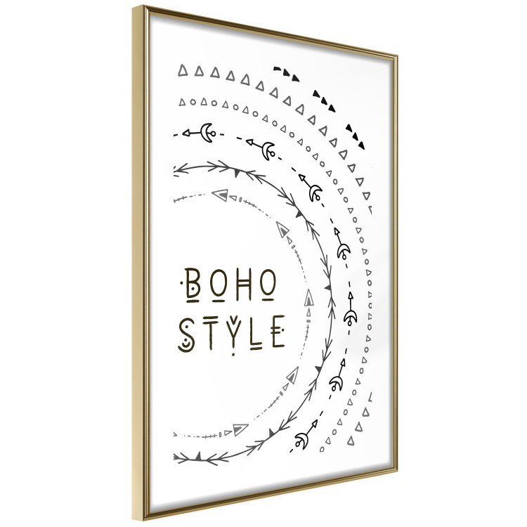 Poster Boho Style - black English text with various patterns 123364 additionalImage 6