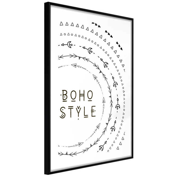 Poster Boho Style - black English text with various patterns 123364 additionalImage 11