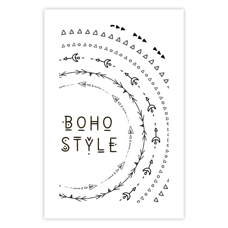 Poster Boho Style - black English text with various patterns 123364 additionalImage 15