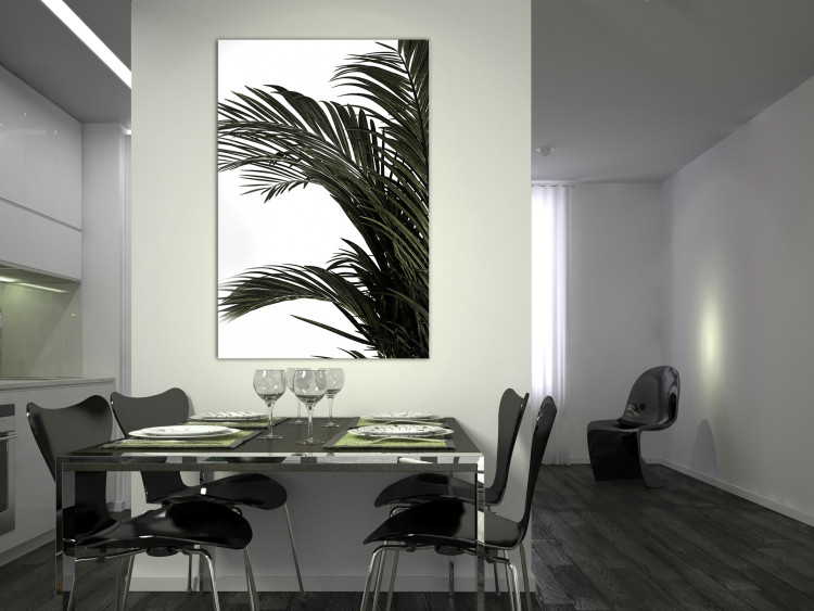 Canvas Home palm tree - minimalistic botanical motif with palm leaves 123664 additionalImage 3