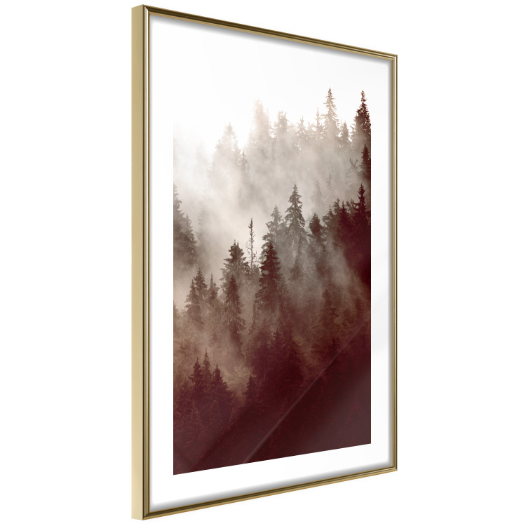 Wall Poster Brown Forest - landscape of forest against trees in fog in sepia motif 123864 additionalImage 6