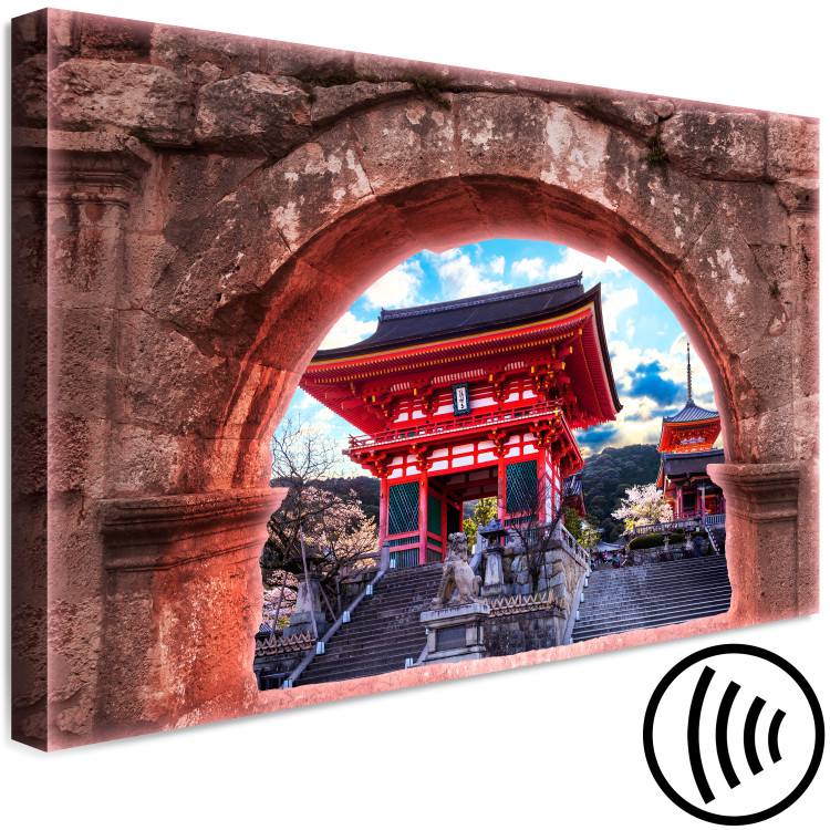 Canvas Pagoda view window - a composition with an arcade and Japanese temple 124364 additionalImage 6