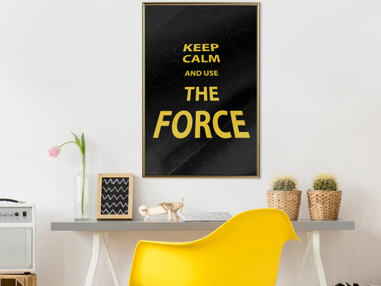 Poster Keep Calm and Ouse the Force - English text on a space background 125364 additionalImage 5