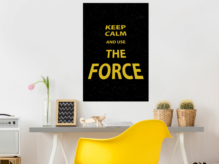 Poster Keep Calm and Ouse the Force - English text on a space background 125364 additionalImage 17