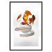 Wall Poster Copper Leaves - abstract vase with golden leaves on a white background 126064 additionalThumb 17