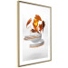 Wall Poster Copper Leaves - abstract vase with golden leaves on a white background 126064 additionalThumb 6