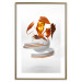 Wall Poster Copper Leaves - abstract vase with golden leaves on a white background 126064 additionalThumb 20