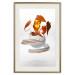 Wall Poster Copper Leaves - abstract vase with golden leaves on a white background 126064 additionalThumb 26