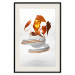 Wall Poster Copper Leaves - abstract vase with golden leaves on a white background 126064 additionalThumb 27