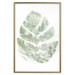 Wall Poster Green Sketch - monstera leaf on a gently blurred white texture 126864 additionalThumb 17