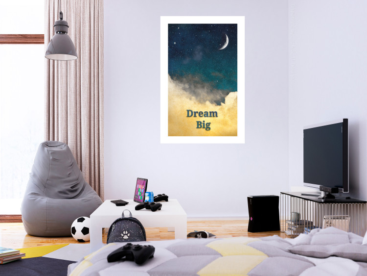 Poster At Dusk - English inscriptions on a background of night sky with stars 127064 additionalImage 5