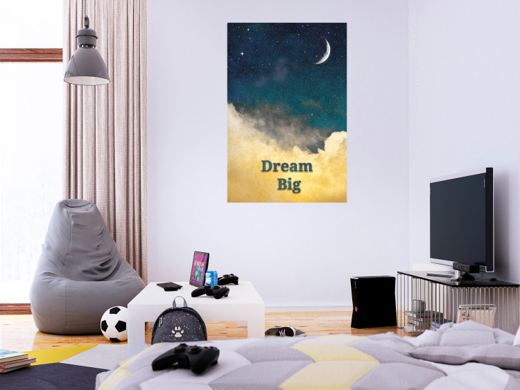 Poster At Dusk - English inscriptions on a background of night sky with stars 127064 additionalImage 6
