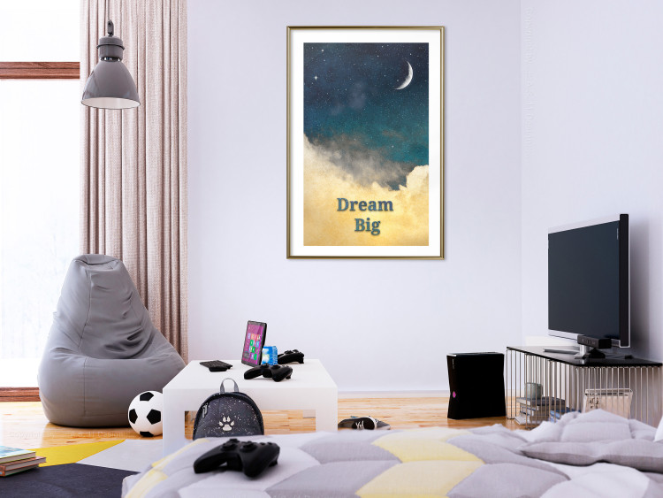 Poster At Dusk - English inscriptions on a background of night sky with stars 127064 additionalImage 15