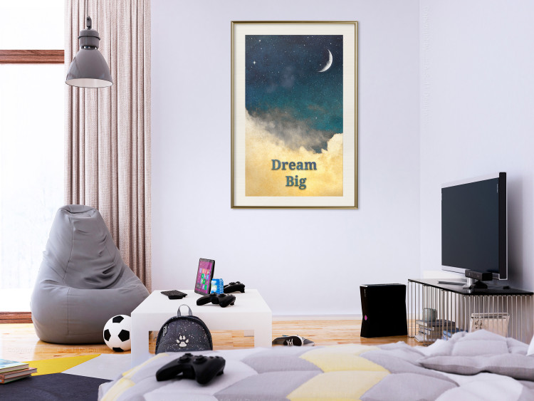 Poster At Dusk - English inscriptions on a background of night sky with stars 127064 additionalImage 22