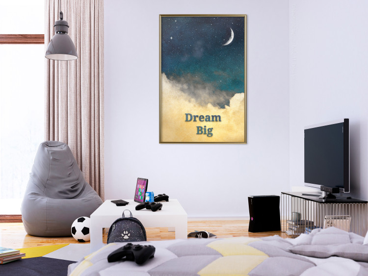 Poster At Dusk - English inscriptions on a background of night sky with stars 127064 additionalImage 14