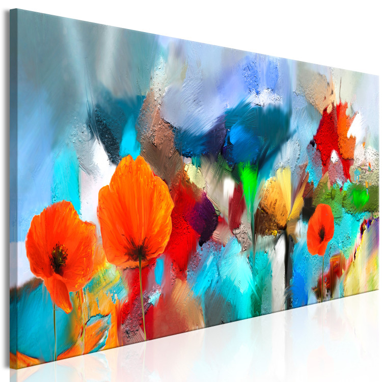 Canvas Print Childish Dreams (1-part) narrow - abstraction and wildflowers 127464 additionalImage 2