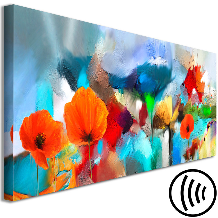 Canvas Print Childish Dreams (1-part) narrow - abstraction and wildflowers 127464 additionalImage 6