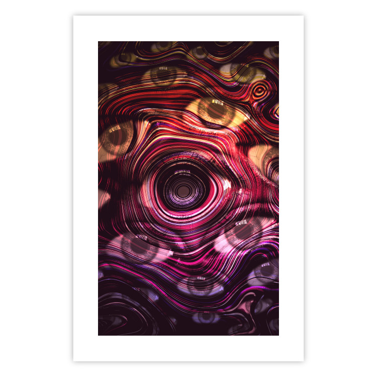 Wall Poster Psychedelic Gaze - abstract colorful waves on background of eyes 127964 additionalImage 19