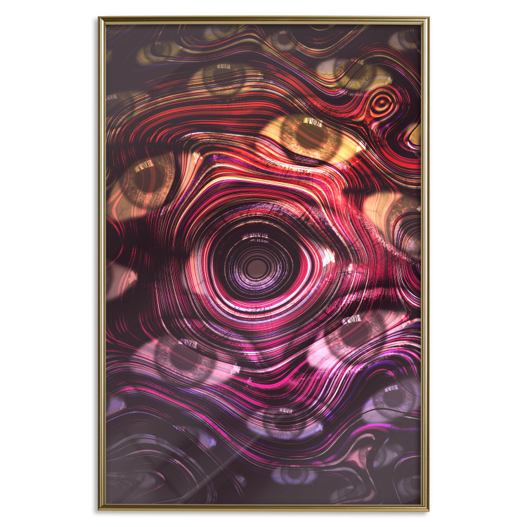 Wall Poster Psychedelic Gaze - abstract colorful waves on background of eyes 127964 additionalImage 17