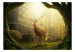Wall Mural A deer walking through the city - an animal on the background of urban architecture 128764 additionalThumb 1