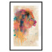 Poster Watercolor Lion - colorful abstract composition with wild animal 128864 additionalThumb 17
