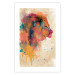 Poster Watercolor Lion - colorful abstract composition with wild animal 128864 additionalThumb 25