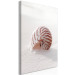Canvas Seashell in the sand - seaside landscape with a bowl buryed in the sand on the beach 129464 additionalThumb 2