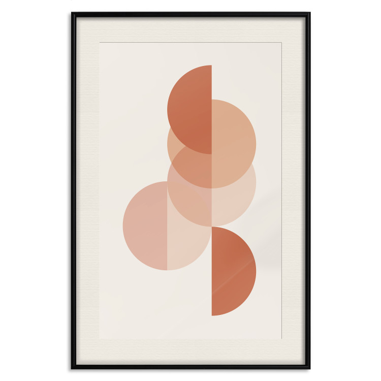 Poster Circular Structure - abstract orange geometric figures 129764 additionalImage 19