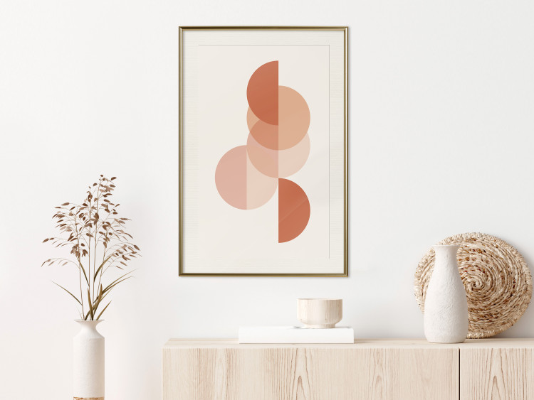 Poster Circular Structure - abstract orange geometric figures 129764 additionalImage 22