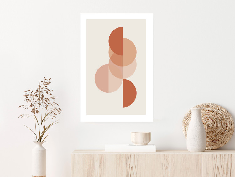 Poster Circular Structure - abstract orange geometric figures 129764 additionalImage 5