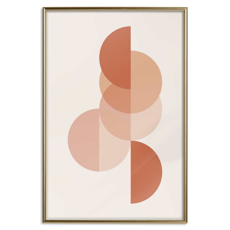 Poster Circular Structure - abstract orange geometric figures 129764 additionalImage 21