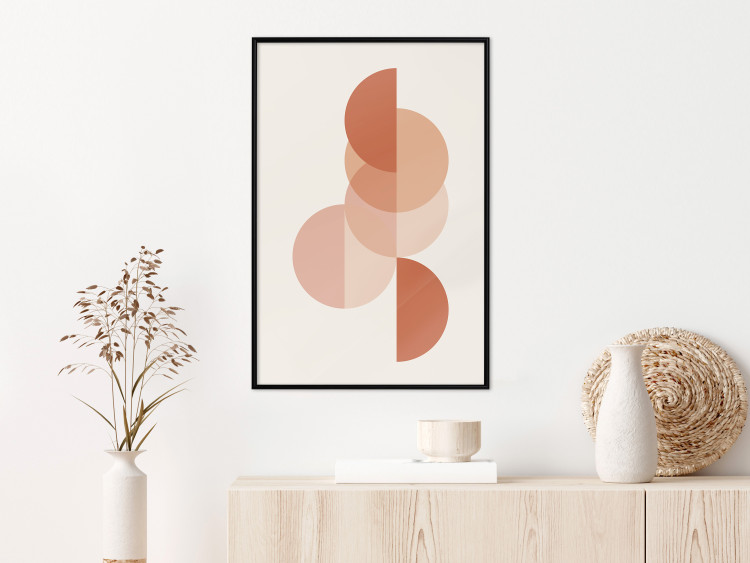 Poster Circular Structure - abstract orange geometric figures 129764 additionalImage 6