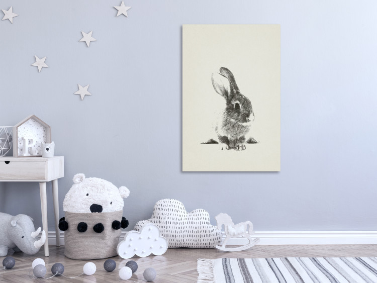 Canvas Art Print Fluffy Bunny (1 Part) Vertical 130564 additionalImage 3