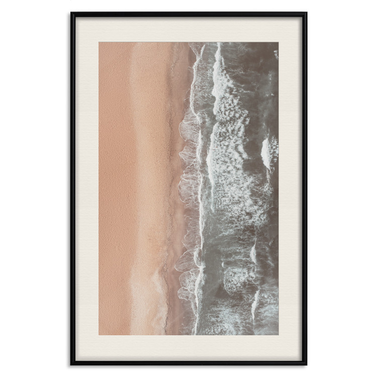 Poster Shoreline - a landscape of an orange beach and sea from a bird's-eye view 130764 additionalImage 19