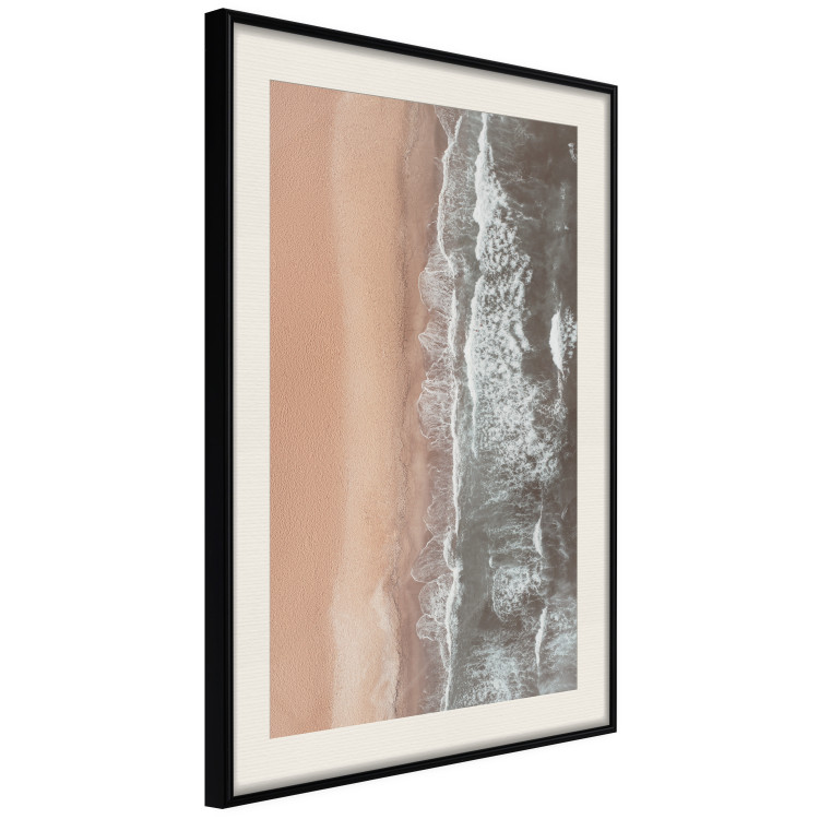 Poster Shoreline - a landscape of an orange beach and sea from a bird's-eye view 130764 additionalImage 2