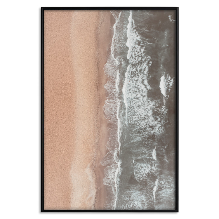 Poster Shoreline - a landscape of an orange beach and sea from a bird's-eye view 130764 additionalImage 16