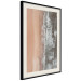 Poster Shoreline - a landscape of an orange beach and sea from a bird's-eye view 130764 additionalThumb 2