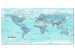 Large canvas print World Map: Sky Blue World II [Large Format] 132364