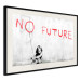 Wall Poster No Future - black and white mural of a girl and red writings 132464 additionalThumb 3