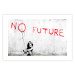 Wall Poster No Future - black and white mural of a girl and red writings 132464 additionalThumb 18