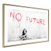 Wall Poster No Future - black and white mural of a girl and red writings 132464 additionalThumb 6