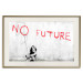 Wall Poster No Future - black and white mural of a girl and red writings 132464 additionalThumb 24