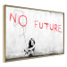 Wall Poster No Future - black and white mural of a girl and red writings 132464 additionalThumb 12