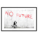 Wall Poster No Future - black and white mural of a girl and red writings 132464 additionalThumb 19