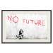 Wall Poster No Future - black and white mural of a girl and red writings 132464 additionalThumb 23