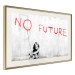 Wall Poster No Future - black and white mural of a girl and red writings 132464 additionalThumb 2